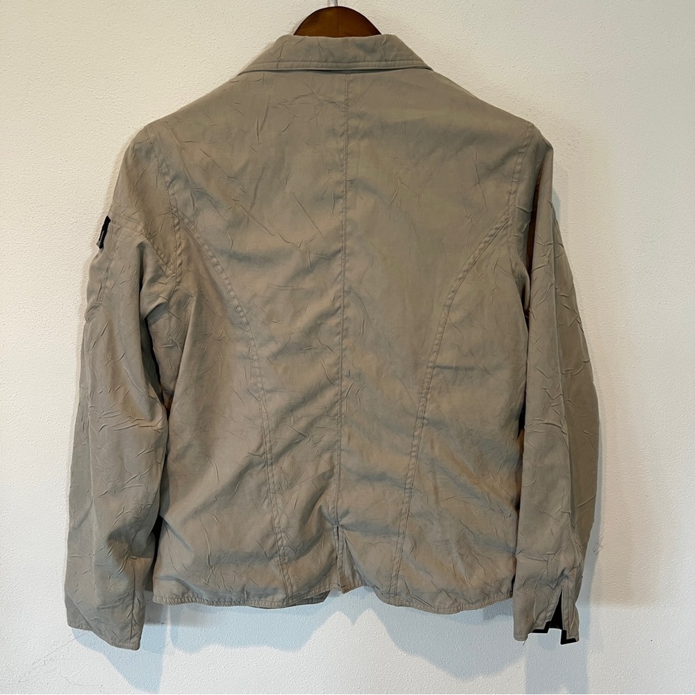 Y2K Jamie Sadock Crinkle Texture Utility Blazer Jacket Zipper Pockets Metal - Picture 12 of 12